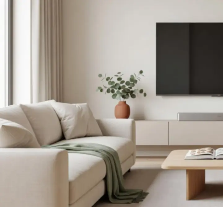 Eleganckie wnętrze z nowoczesną elektroniką i dekoracjami z Home Market Store