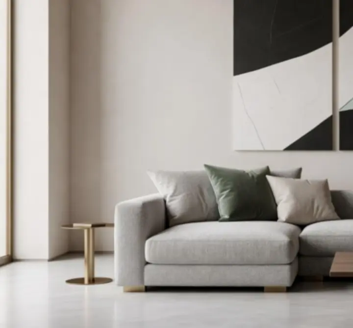 Nowoczesne, eleganckie dekoracje we wnętrzu salonu