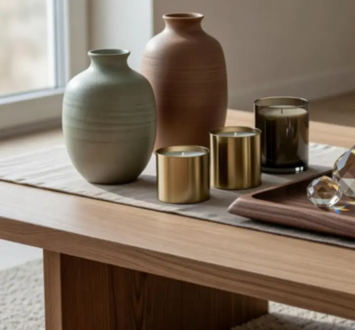 Detal stylizacji wnętrza z dekoracjami Home Market Store