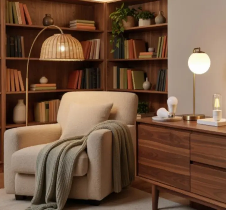 Eleganckie lampy i akcenty świetlne w nowoczesnym wnętrzu